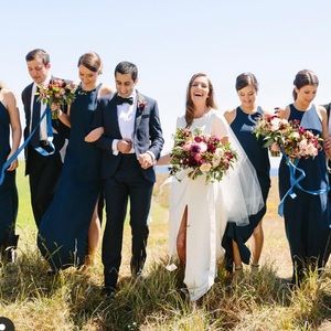 Navy Bridemaid dress from Bella Bridesmaid
